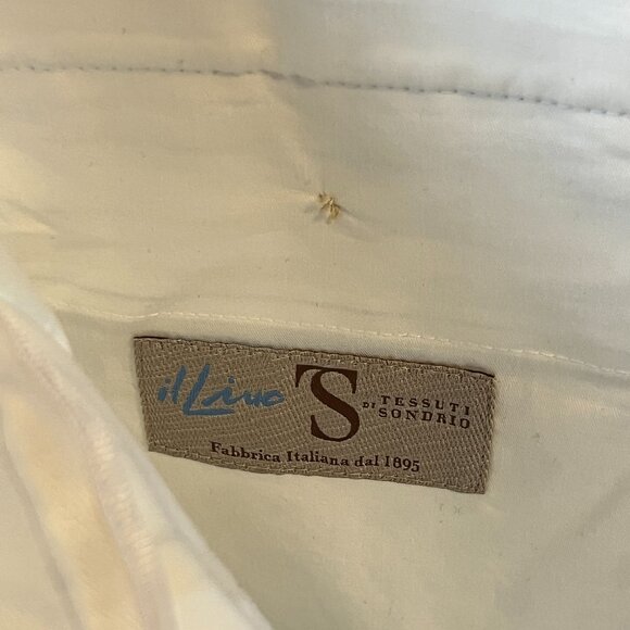 Banana Republic White Linen Stripe Full Suit - Size 40 S Chest | 30 S Pants - Picture 15 of 16